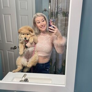 Bear Dance Blush Lace Top